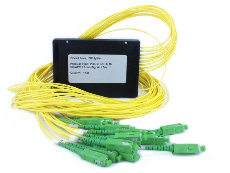 Plastic box  1x16 PLC splitter,with SC/APC connector