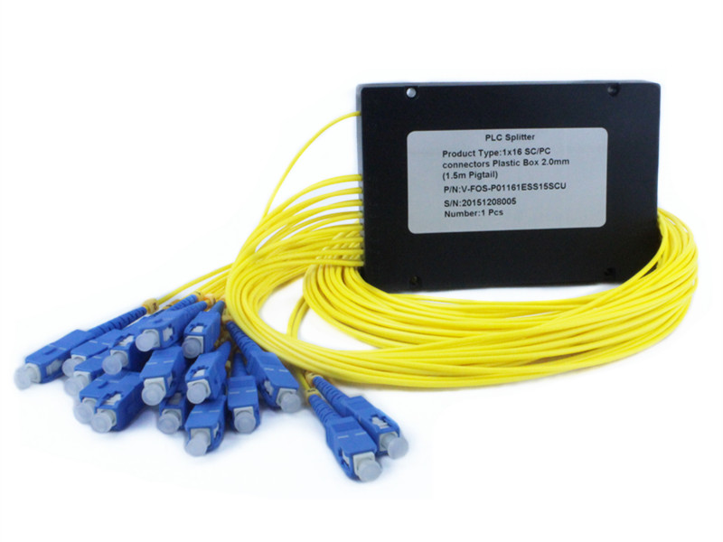 Plastic box  1x16 PLC splitter,with SC/UPC connector
