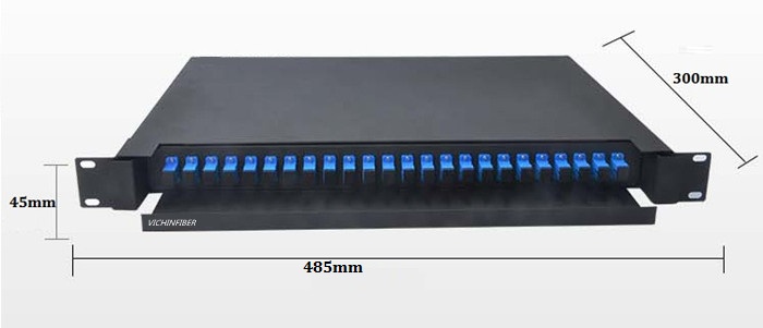 the drawing of 19 inch rack mount fiber optic patch panel with sc adapter.jpg