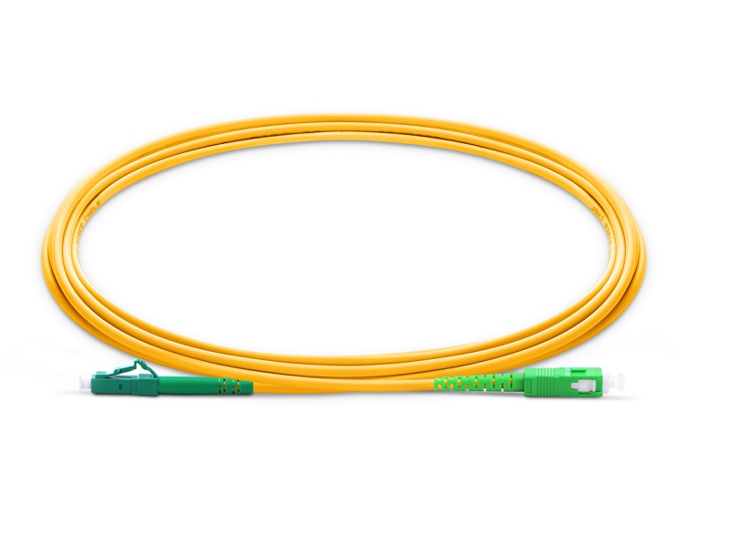 Singlemode Simplex 2.0mm LC/APC to SC/APC Fiber Optic patch cord