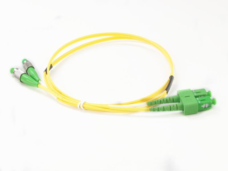 Singlemode Duplex 2.0mm ST/APC to SC/APC Fiber Optic patch cord