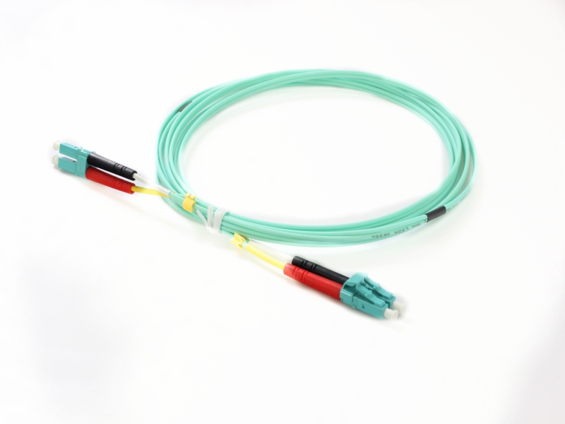 Multi-mode OM3 50/125 Duplex 2.0mm LC/UPC to LC/UPC Fiber Optic patch cord