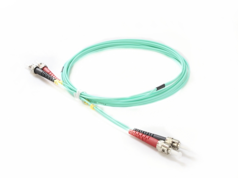 Multi-mode OM3 50/125 Duplex 2.0mm ST/UPC to ST/UPC Fiber Optic patch cord