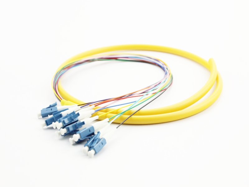 Single-mode 12 colors LC/UPC fiber optic pigtail
