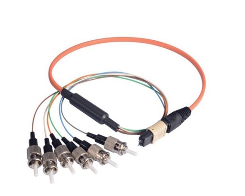 Multimode OM2 6 core MPO/MTP to ST/UPC fan branch trunk cable patch cord