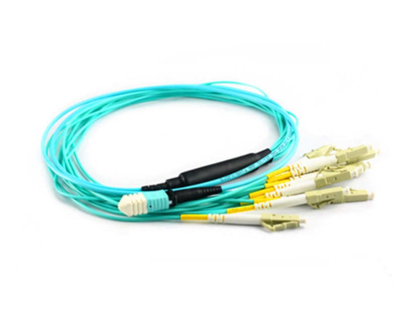 Multimode OM3 8 core MPO/MTP to LC/UPC fan branch trunk cable patch cord