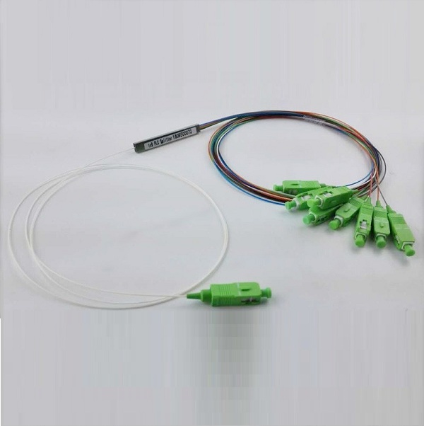 Colors series steel tube 1x2 ,1x4 , 1x8,1x16,1x32,1x64 fiber optic PLC splitter,with connectors